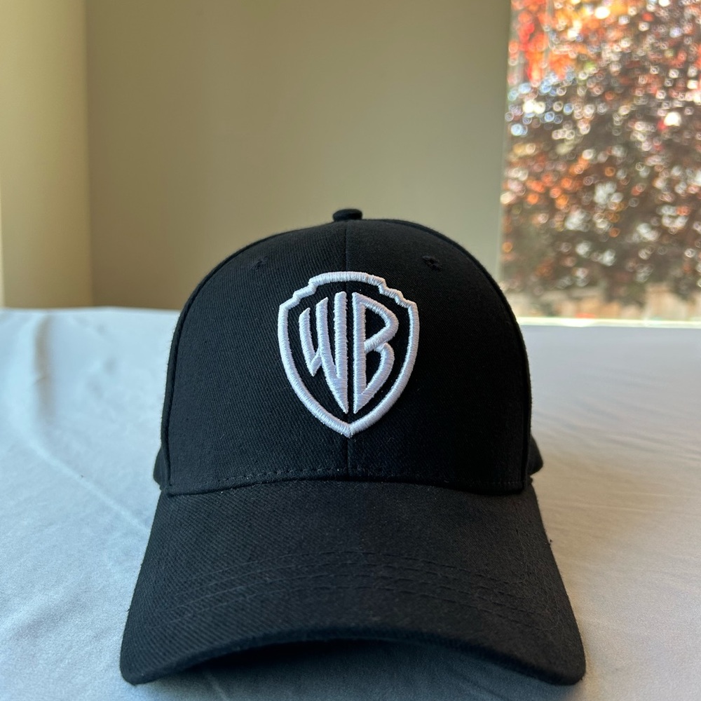 Warner Bros. Black Cap with White Logo